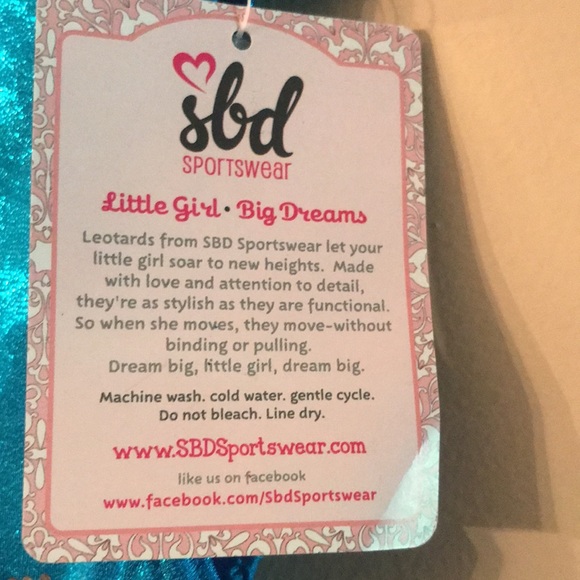 Gymnastics Leotard by sbd Sportswear NWT Size 7-9 - Picture 4 of 8